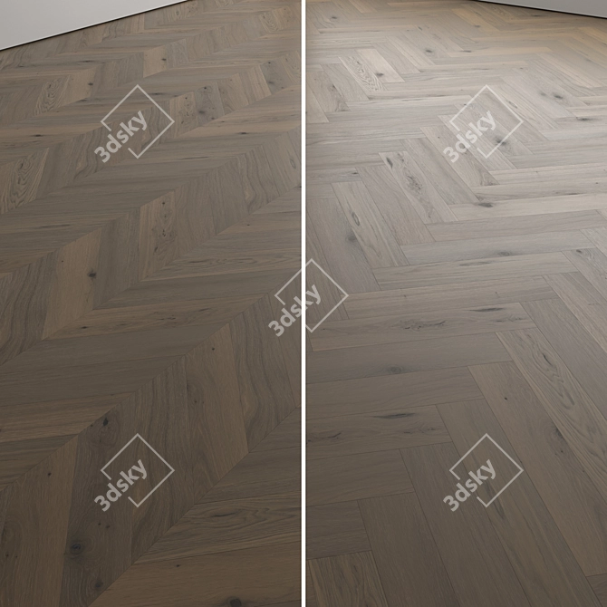 Luxury Wood Floor Set 3D 3D model image 5