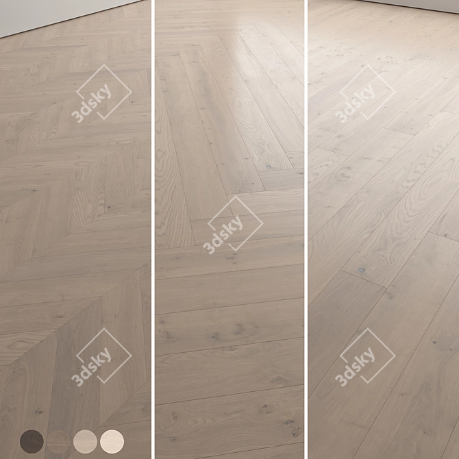 Wood Floor Set - 4 Colors 3D model image 1