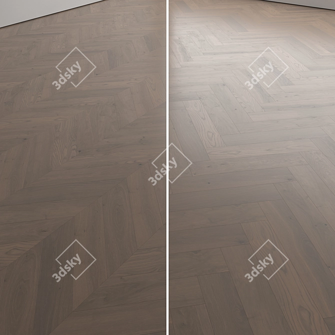 Wood Floor Set - 4 Colors 3D model image 5