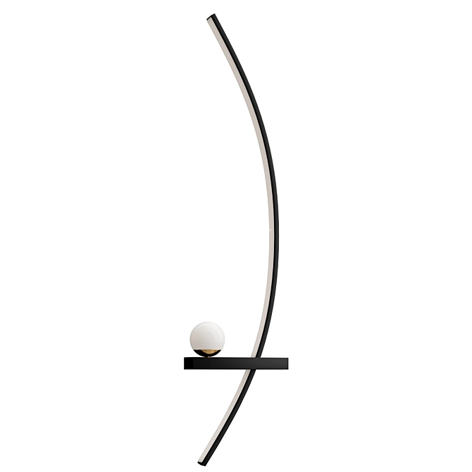 Modern Minimalist LED Wall Lamp 3D model image 1