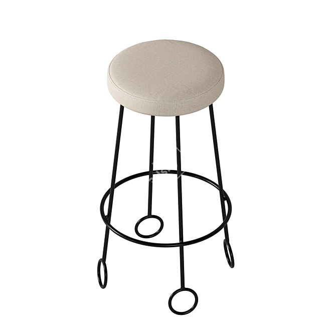 Sleek Yoyo Counter Stool 3D model image 3