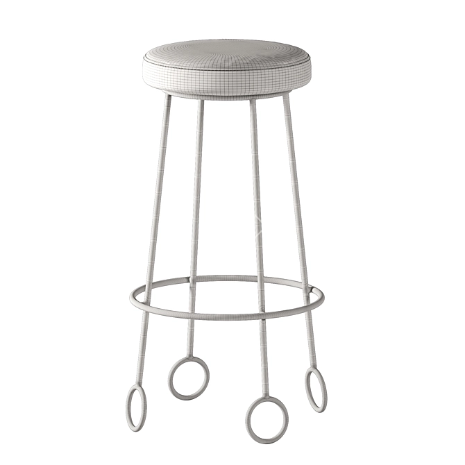 Sleek Yoyo Counter Stool 3D model image 7