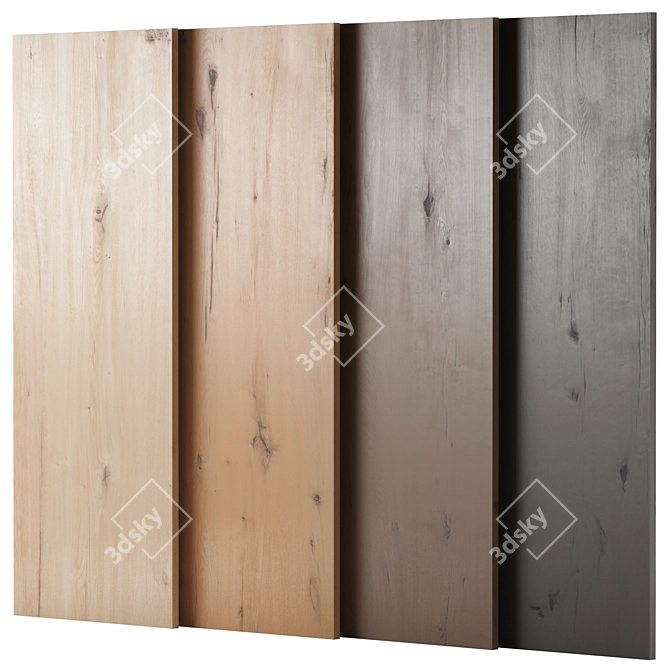 Oak Wood Texture Pack 3D 3D model image 1