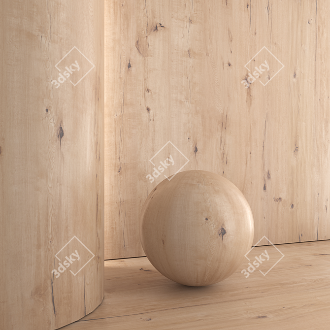 Oak Wood Texture Pack 3D 3D model image 3