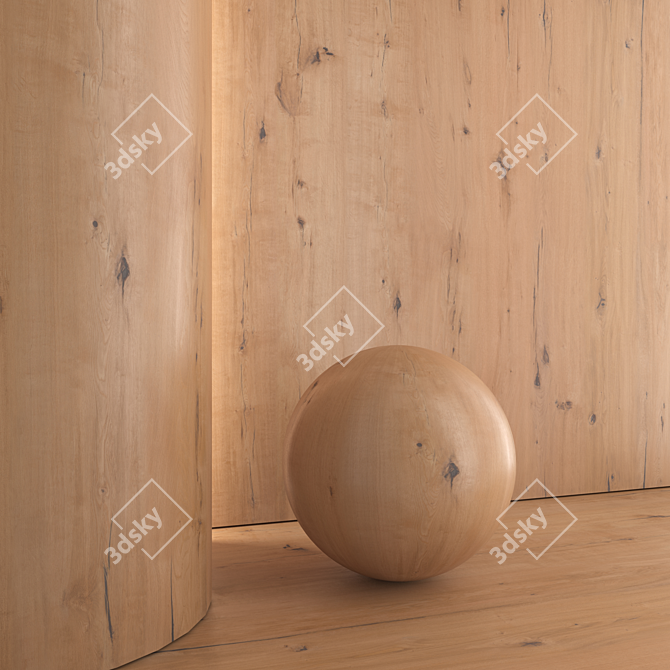 Oak Wood Texture Pack 3D 3D model image 4