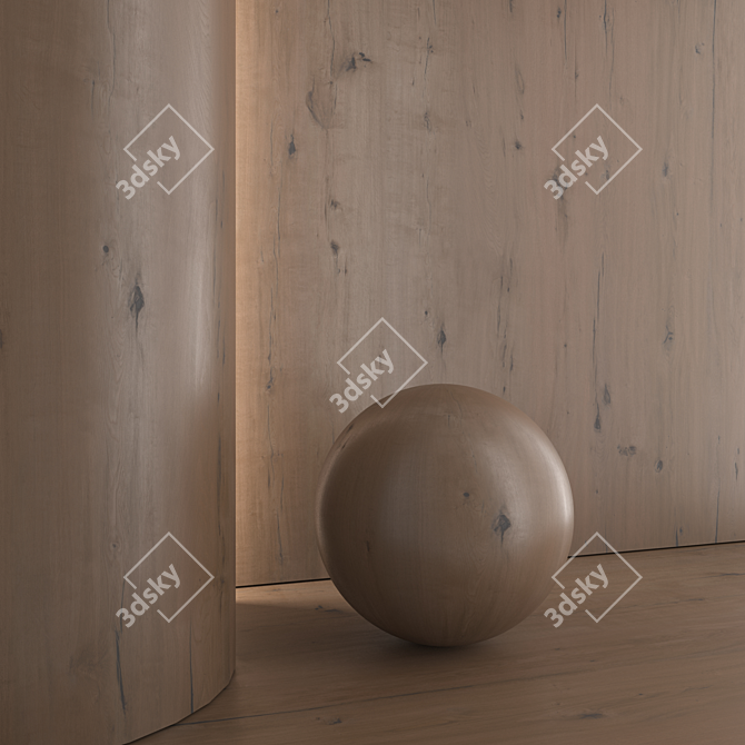 Oak Wood Texture Pack 3D 3D model image 5