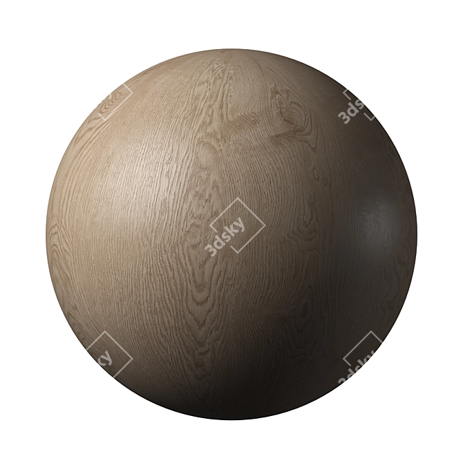 Oak Wood Material PBR Textures 3D model image 4