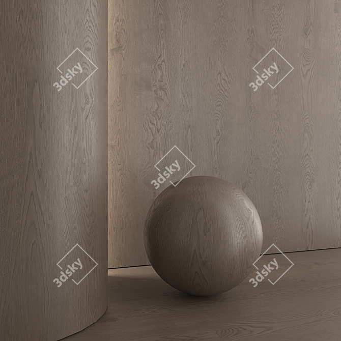 Oak Wood Material PBR Textures 3D model image 7