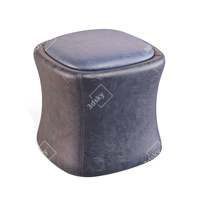 Elegant Leather Pouf by Durame 3D model image 1