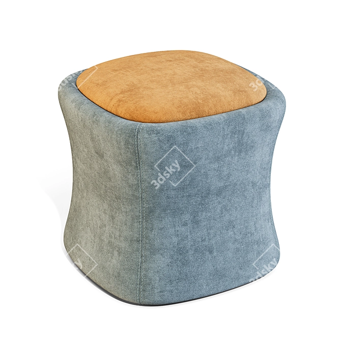 Elegant Leather Pouf by Durame 3D model image 3