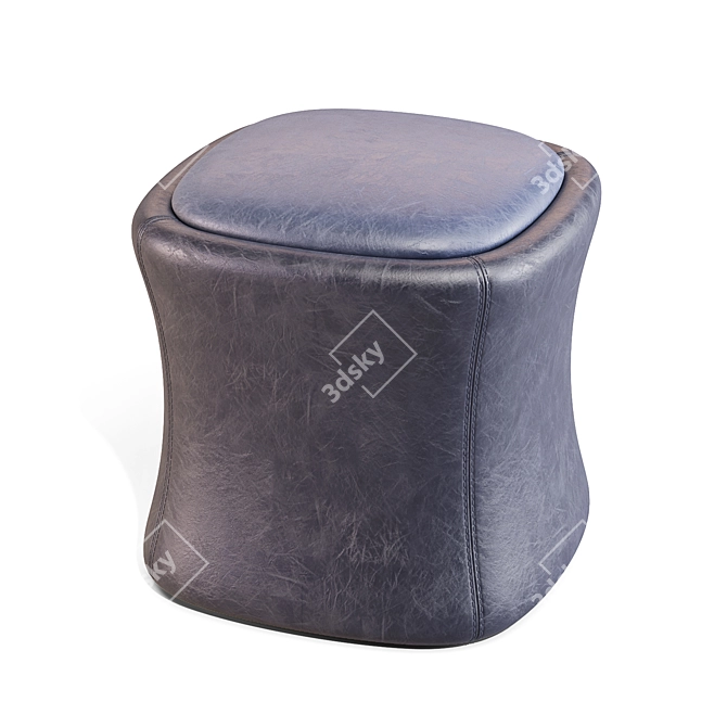 Elegant Leather Pouf by Durame 3D model image 4