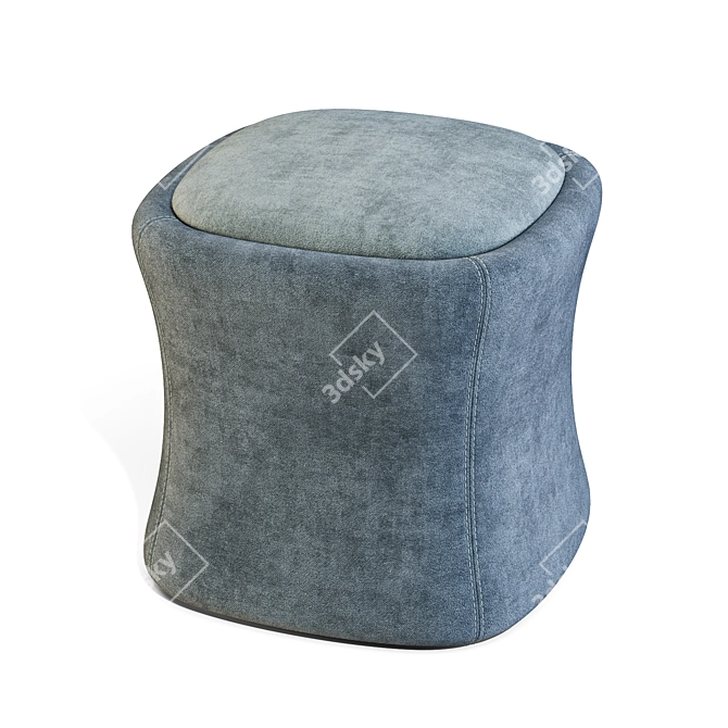 Elegant Leather Pouf by Durame 3D model image 5