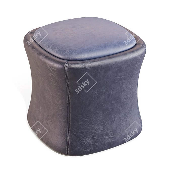 Elegant Leather Pouf by Durame 3D model image 8