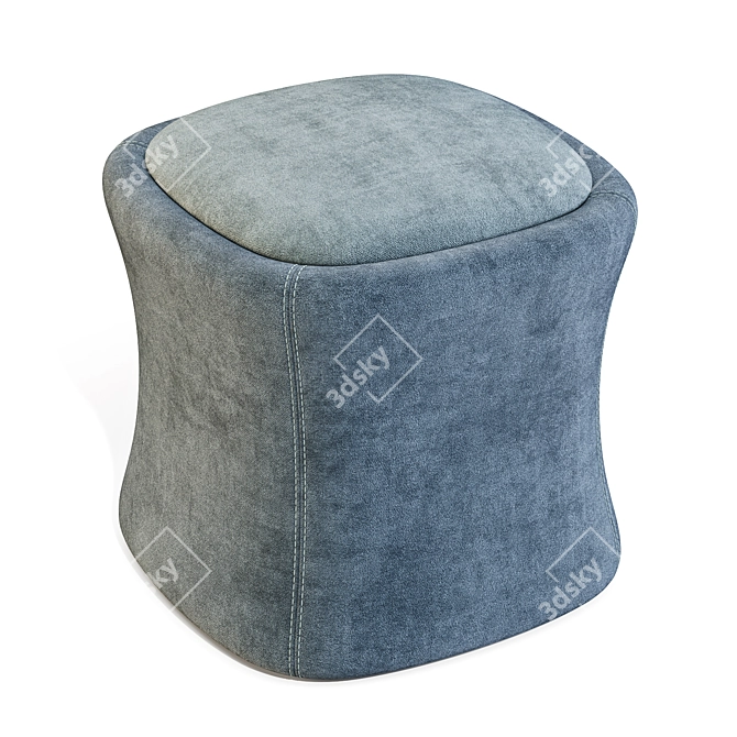 Elegant Leather Pouf by Durame 3D model image 9