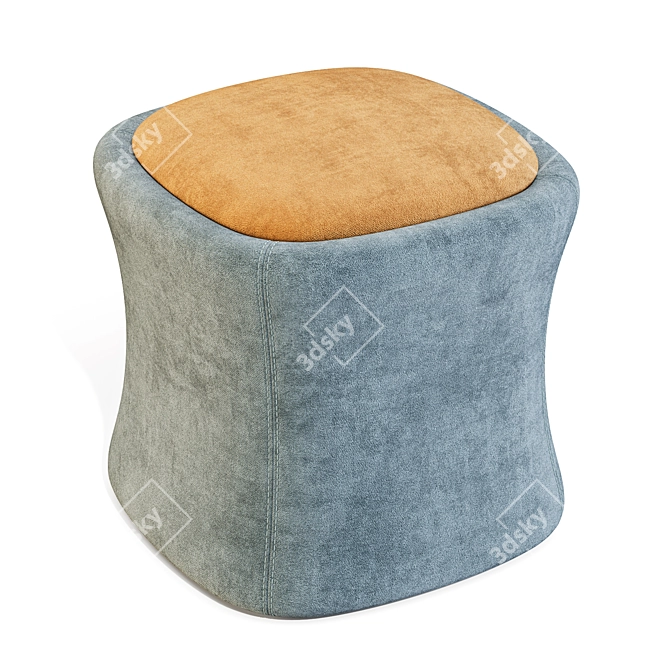 Elegant Leather Pouf by Durame 3D model image 10