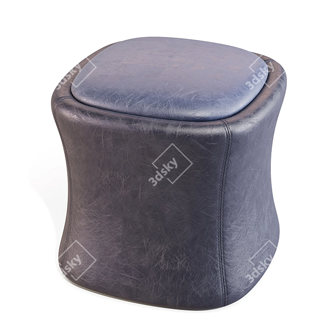 Elegant Leather Pouf by Durame 3D model image 11