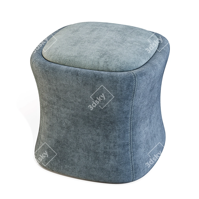 Elegant Leather Pouf by Durame 3D model image 12