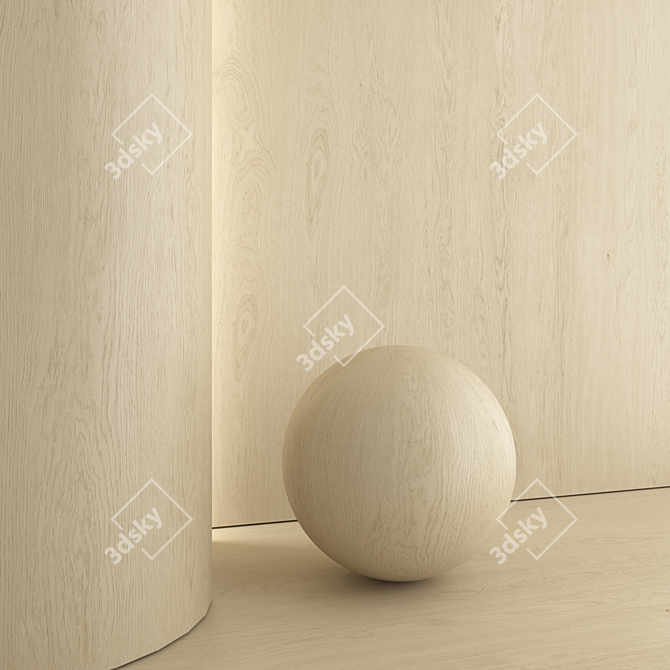 High-Quality Oak Wood Material 3D model image 3