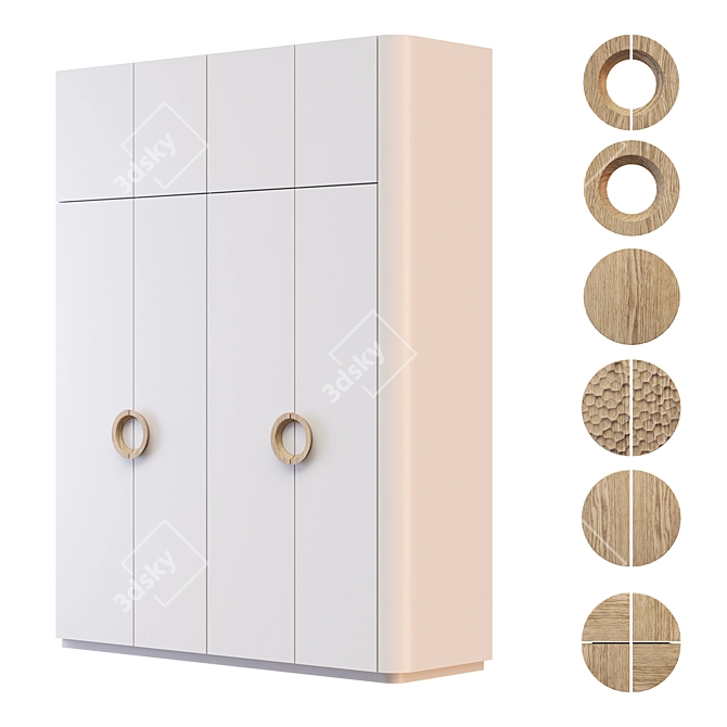 Radius Corner Wardrobe Cabinet 3D model image 1