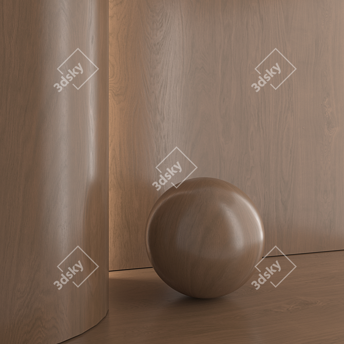 Title: Oak Wood 3D Model Kit 3D model image 5