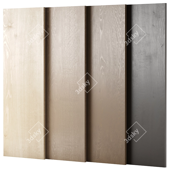 High-Quality Oak Wood Material 3D model image 1