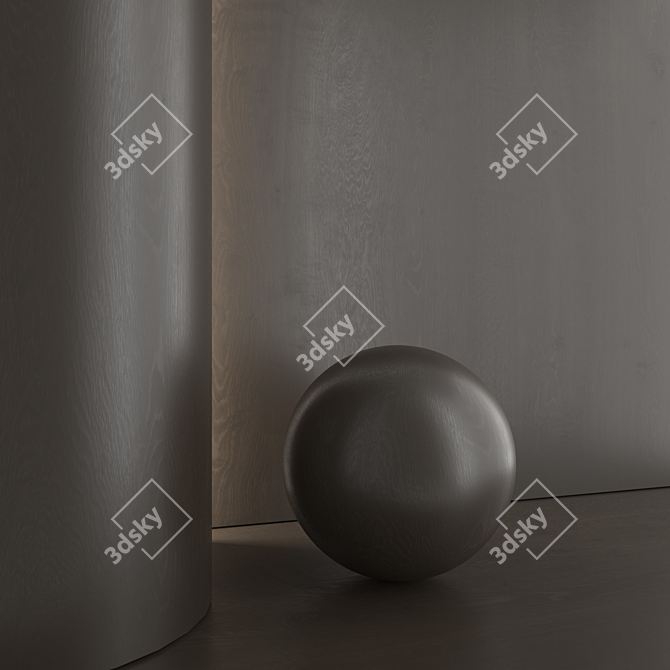 High-Quality Oak Wood Material 3D model image 6