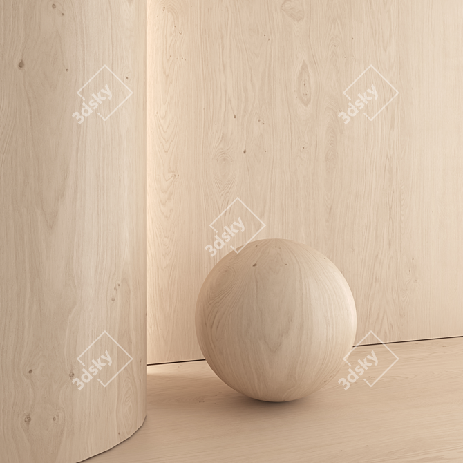 Oak Wood Material Pack 3D model image 3