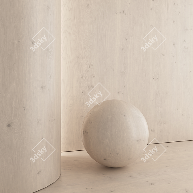 High-Quality Oak Wood Material 3D model image 4