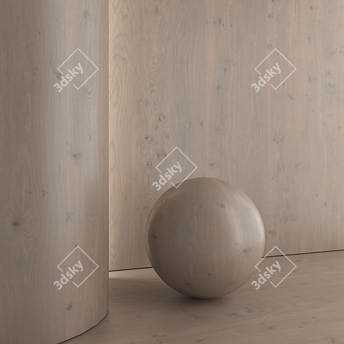 High-Quality Oak Wood Material 3D model image 5