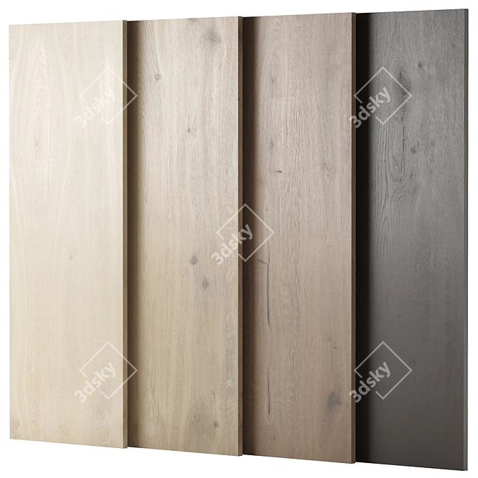 Premium Oak Wood Material Set 3D model image 1