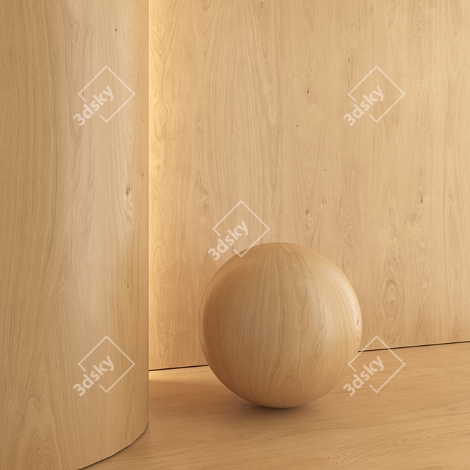 Oak Wood Material Pack - PBRTextures 3D model image 4