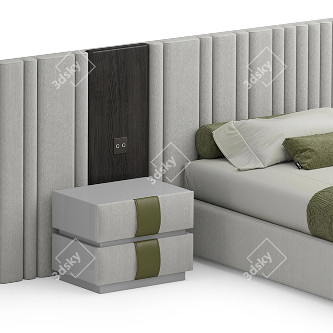 Elegant Bed by Luzaro 3D model image 3