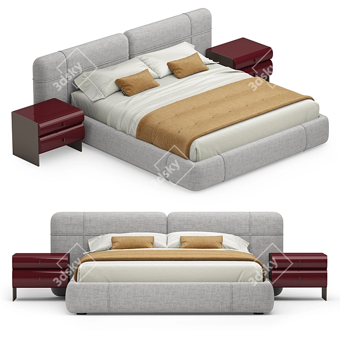 Title: Luzaro Factory Bed 3D model image 2