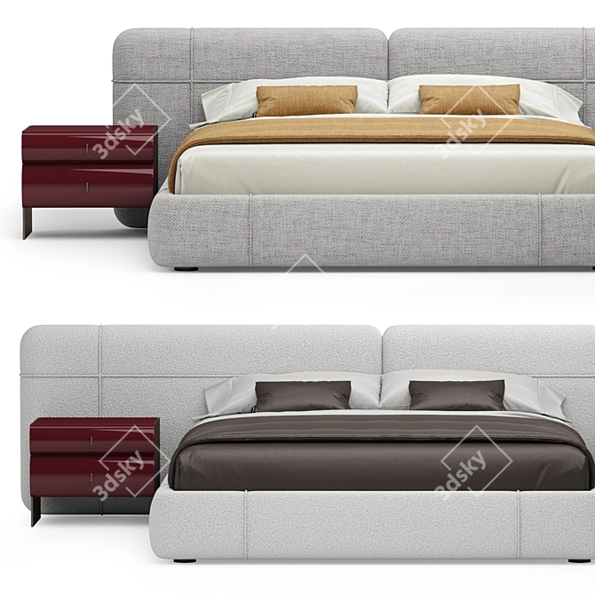 Title: Luzaro Factory Bed 3D model image 3