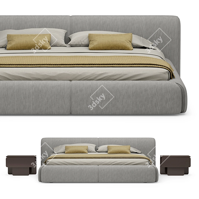 Title: Quality Bed by Luzaro 3D model image 3