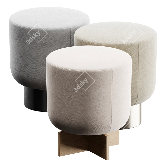 Stylish Bonaldo Ottoman Pouf 3D model image 1