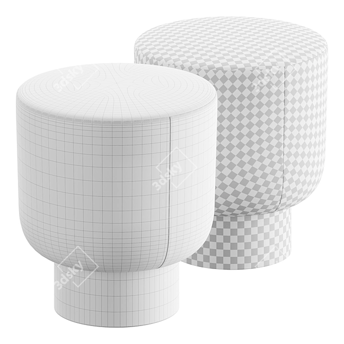 Stylish Bonaldo Ottoman Pouf 3D model image 4