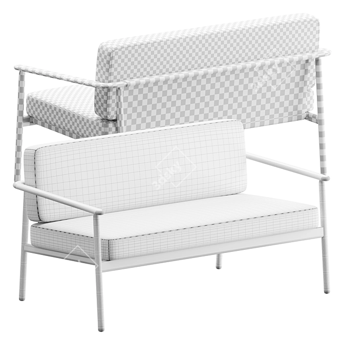 Modern Chic Sofa Set 3D model image 4