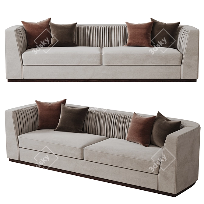 Luxury Miuzza Sofa: Laskasas Design 3D model image 1