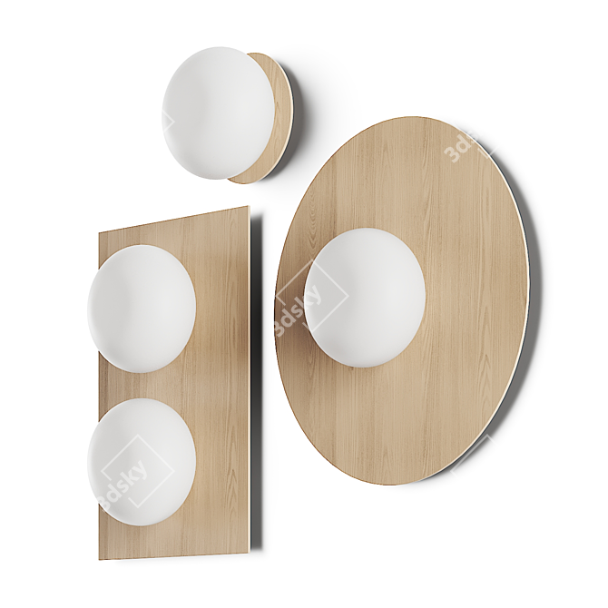 Milan Iluminacion Knock Glass Wall Lamp 3D model image 2
