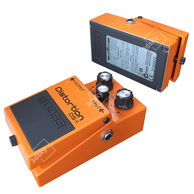 Boss DS-1 Distortion Pedal 3D model image 3