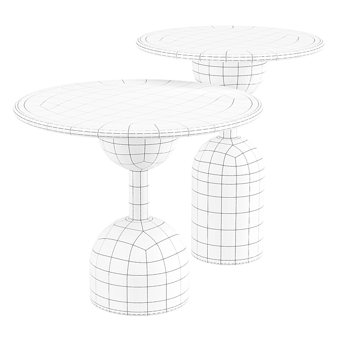 Baoba Coffee Side Tables Set 3D model image 6