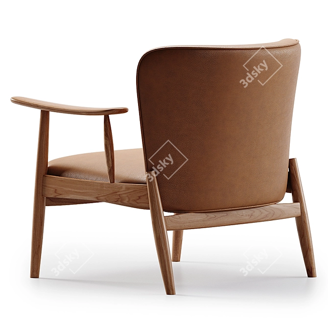 Luxury Troubadour Saddle Leather Armchair 3D model image 3