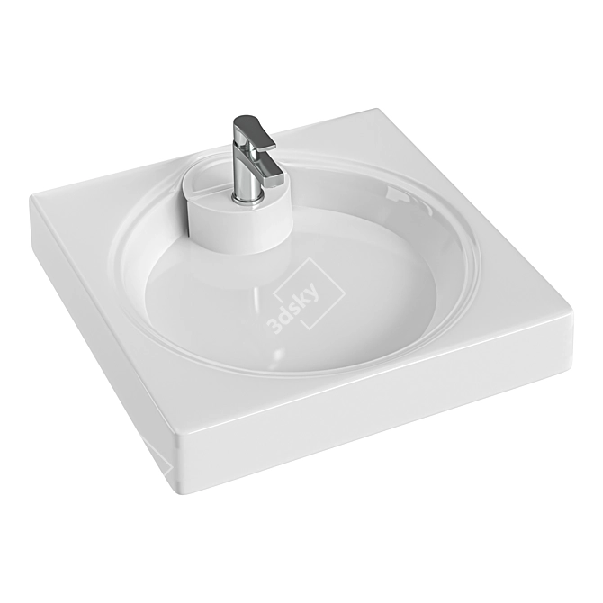 Azario CS00078504 Wall-Mounted Laundry Sink 3D model image 1