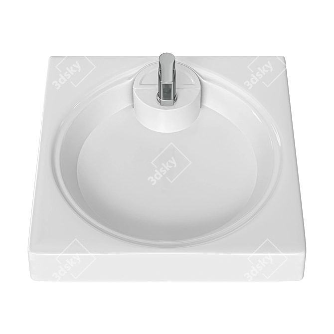 Azario CS00078504 Wall-Mounted Laundry Sink 3D model image 3