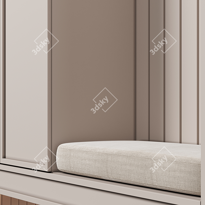 Modular Hallway Storage Unit 3D model image 3
