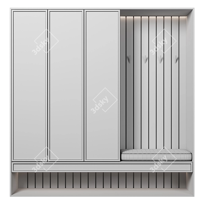 Modular Hallway Storage Unit 3D model image 4