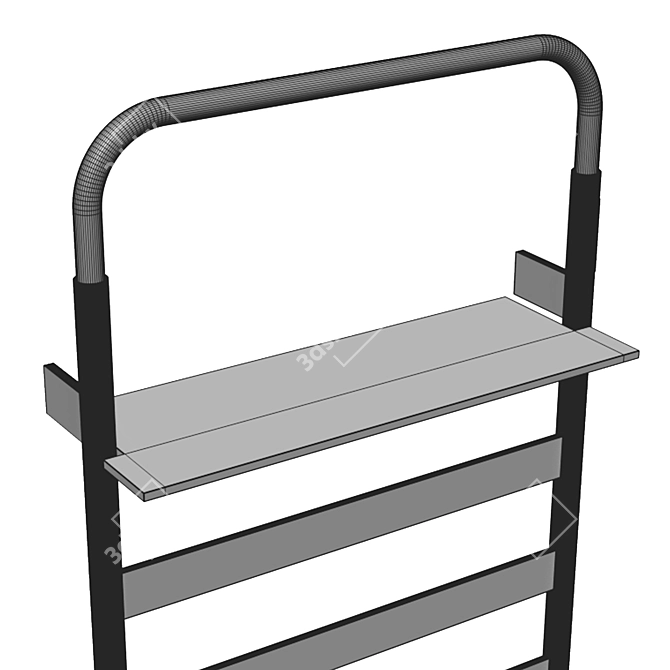 Electric Towel Warmer with Shelf 3D model image 3