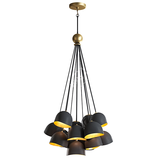  Modern Organic Pendant Light 3D model image 1