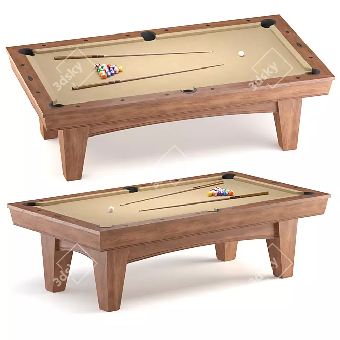 Brunswick Winfield 8ft Pool Table 3D model image 3